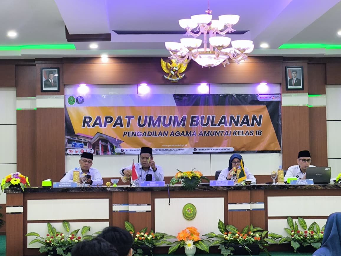 PA Amuntai Gelar Rapat Umum Bulanan dan RTM, Perkuat Evaluasi Kinerja serta Pengendalian Internal